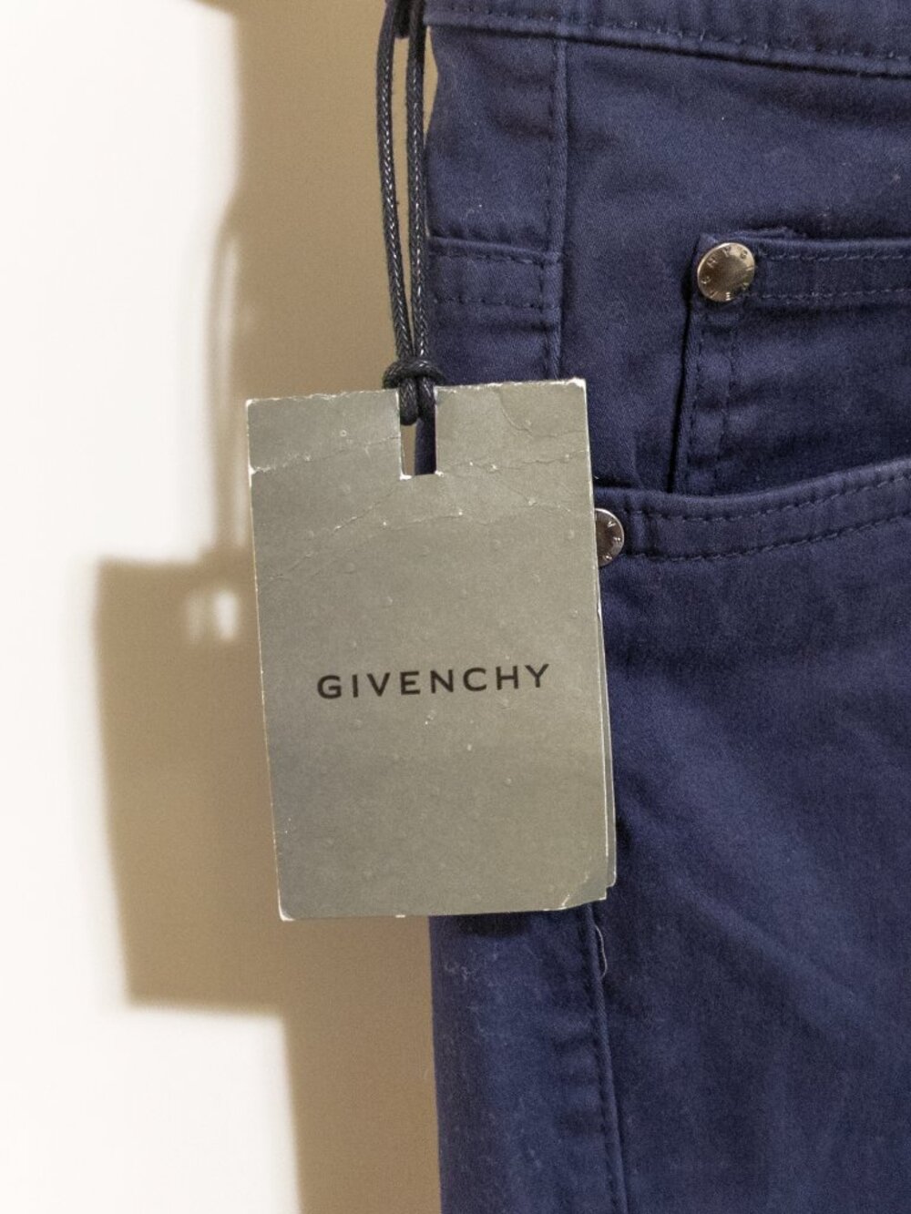 NWT Givenchy Navy Blue Mens Trousers Chinos Size 33 32 Modern Fit Luxury Casual - Picture 6 of 7